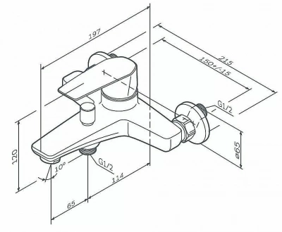 Смеситель для ванны AM.PM Gem F90A10000