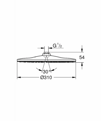 Верхний душ Grohe Rainshower 310 Mono 26561000 хром
