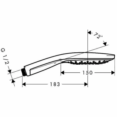Душевая лейка Hansgrohe Raindance 285884000 белый/хром