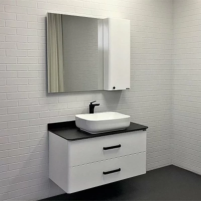 Тумба с раковиной Comforty Амстердам 95 белый глянец