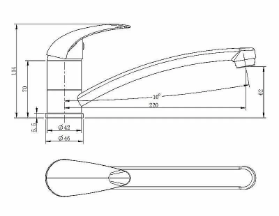 Смеситель для кухни Koller Pool Design Plus DS01000S