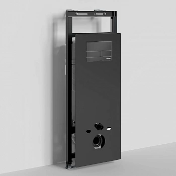 Инсталляция для унитаза WasserKraft Salm 27TLT.010.ME.BL.MB04 с черной матовой кнопкой