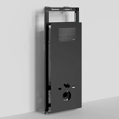 Инсталляция для унитаза WasserKraft Salm 27TLT.010.ME.BL.MB04 с черной матовой кнопкой