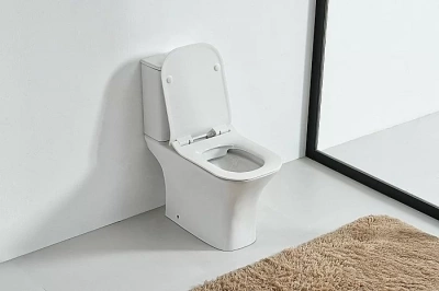 Унитаз Orange C02-000W безободковый, с бачком, с крышкой микролифт