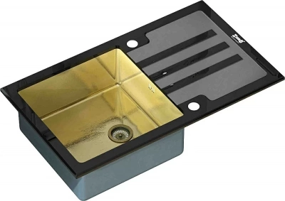 Мойка для кухни ZORG Inox Glass GL-7851-BLACK-BRONZE