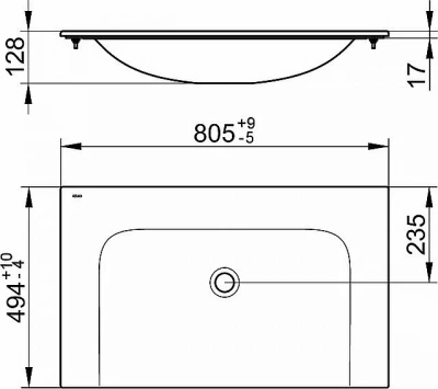 Раковина Keuco Plan 80,5 32960318000 белая