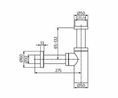 Сифон для раковины Ideal Standard Venice A3488AA