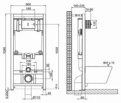 Унитаз подвесной BelBagno SELA BB3201CHR безободковый, с крышкой микролифт, с инсталляцией и кнопкой