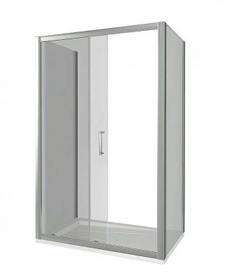 Душевой уголок Good Door Latte WTW+SP+SP 140х80 стекло прозрачное/профиль анодированный алюминий
