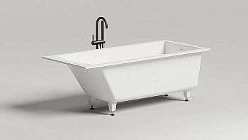 Ванна Salini Cascata 180х80 104213G белая глянцевая