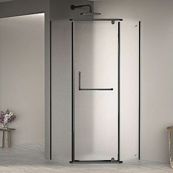 Душевой уголок RGW Passage PA-081 B 80x80 35088188-24 стекло матовое/профиль черный