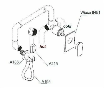 Гигиенический душ WasserKRAFT Wiese A84095