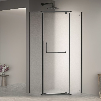 Душевой уголок RGW Passage PA-081 B 80x80 35088188-24 стекло матовое/профиль черный