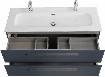 Тумба с раковиной Cezares Eco 120 ECO-CER-N-1200-2C-SO-GR-P графит