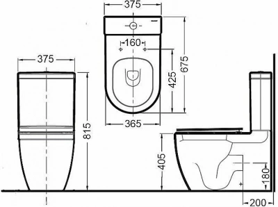 Унитаз-компакт Bravat GINA CX01008UW безободковый, с бачком, с крышкой микролифт