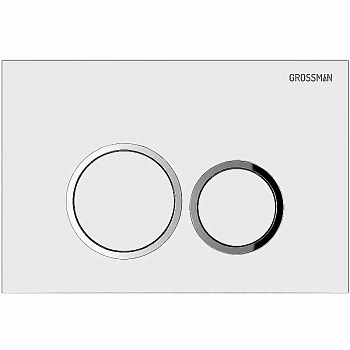 Кнопка для инсталляции Grossman Galaxy 700.K31.01.000.000 белая глянцевая
