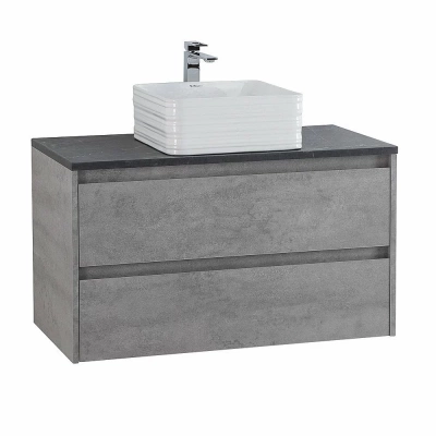 Тумба с раковиной и столешницей BelBagno KRAFT 80 Cemento Grigio