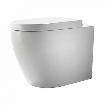 Унитаз приставной Bravat GINA C01011W-ENG с крышкой микролифт