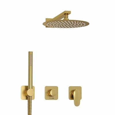 Душевая система WasserKRAFT Havel 3600 SET2831 золото матовое