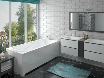 Ванна Эстет ALFA silk 170x75 белая матовая