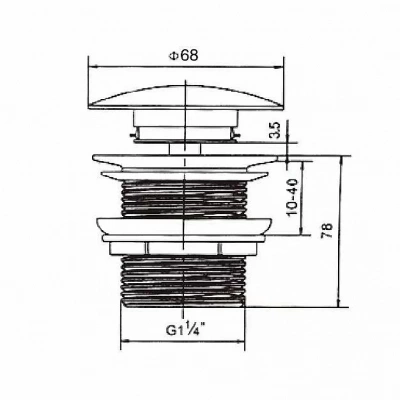 Донный клапан Vincea DBS-316MB черный матовый