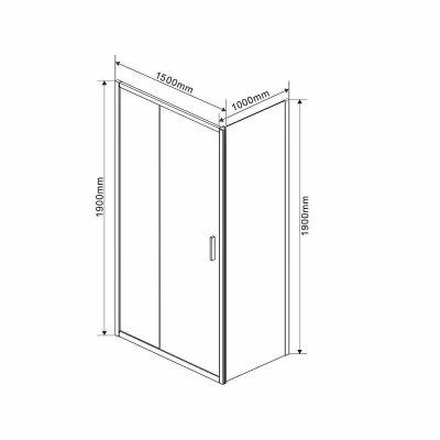 Душевой уголок Vincea Garda VSR-1G1015CL 100x150 хром