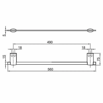 Держатель для полотенец Webert Aria 56 AI500601