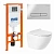 Унитаз подвесной BelBagno Sfera BB046CHR безободковый, с крышкой микролифт, с инсталляцией и кнопкой хром