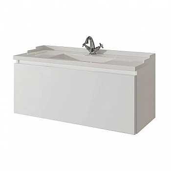 Тумба с раковиной Caprigo Ponza 100 c 1 ящиком белая