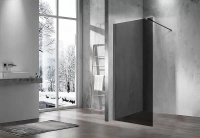 Душевое ограждение Vincea Walk-In 110 VSW-1H110CGGM стекло тонированное/профиль вороненая сталь