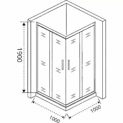Душевой уголок Good Door Cofe CR-100-C-CH стекло прозрачное/профиль хром