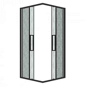 Душевой уголок Grossman Cosmo 300.K33.02.9090.21.02 90x90 профиль черный матовый/стекло шиншилла