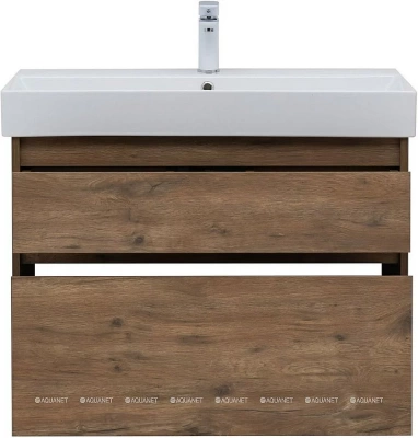 Тумба с раковиной Aquanet Nova Lite 249954 85 дуб рустикальный