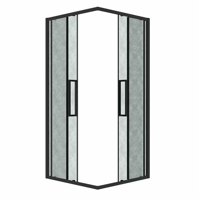 Душевой уголок Grossman Cosmo 300.K33.02.9090.21.02 90x90 профиль черный матовый/стекло шиншилла