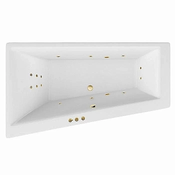 Ванна акриловая EXCELLENT Sfera Slim SMART WAEX.SFL17S.SMART.GL 170x100 белая с гидромассажем