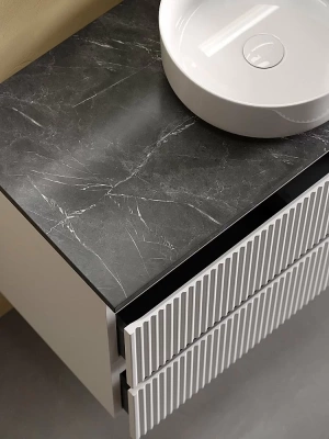 Тумба с раковиной Sancos SNOB R 100 со столешницей, белая матовый