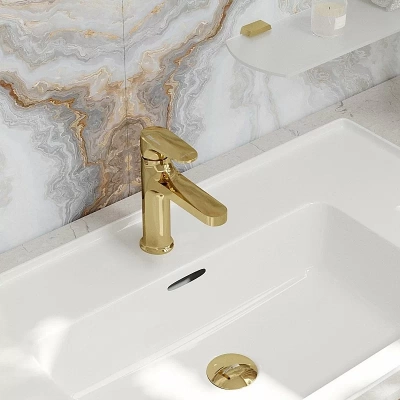 Смеситель для раковины WasserKRAFT Necka r2103 золото