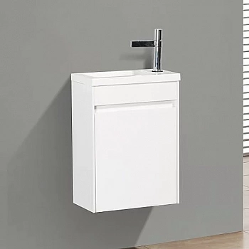 Тумба с раковиной Belbagno PIETRA MINI 46 подвесная Bianco Lucido