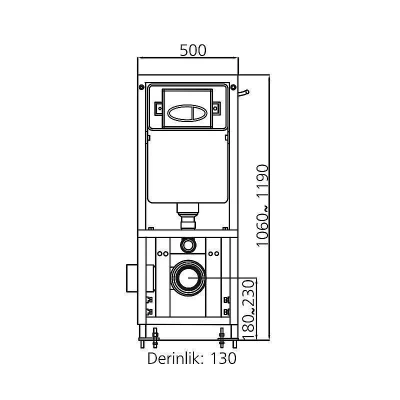 Инсталляция для унитаза SantiLine SL-01 с кнопкой хром
