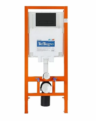 Унитаз подвесной BelBagno SELA BB3201CHR безободковый, с крышкой микролифт, с инсталляцией и кнопкой