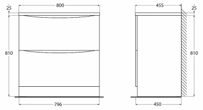 Тумба с раковиной BelBagno ACQUA 80 напольная Bianco Lucido