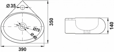 Раковина Melana 320350 320350-805 белая