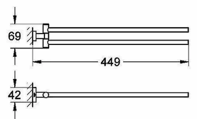 Полотенцедержатель Grohe Essentials Cube New 40624001