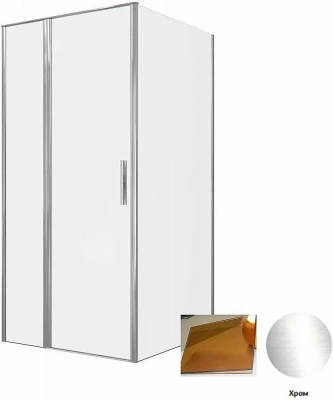Душевой уголок Allen Brau Priority 90x80 3.31001.00G + 3.31013.00G тонированный/хром