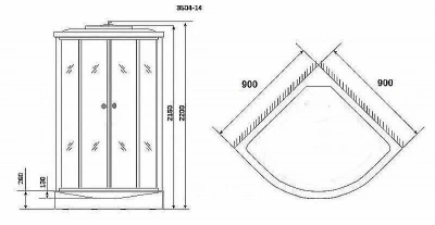 Душевая кабина Niagara Eco NG-3504 90х90