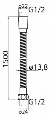 Душевой шланг Cezares CZR-FMDC2-150-02