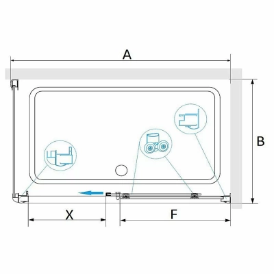 Душевой уголок RGW Passage PA-245B 80x100 410824580-14 стекло прозрачное/профиль черный