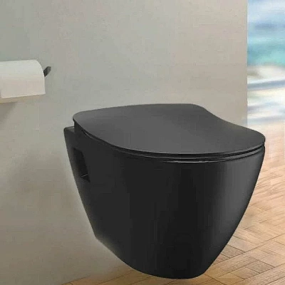 Унитаз подвесной Creavit Terra TP325-11SM черный матовый