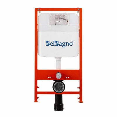 Инсталляция для унитаза BelBagno BB026 с кнопкой смыва BB044NERO