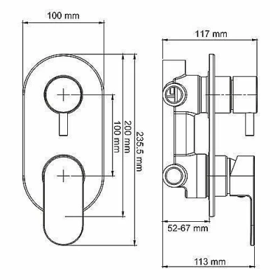 Смеситель для душа WasserKRAFT Dinkel 5871